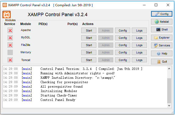 XAMPP(建站集成软件包) V7.3.8.1 多国语言安装版